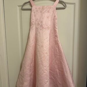 Elegant Pink Floral Kids Formal Dress